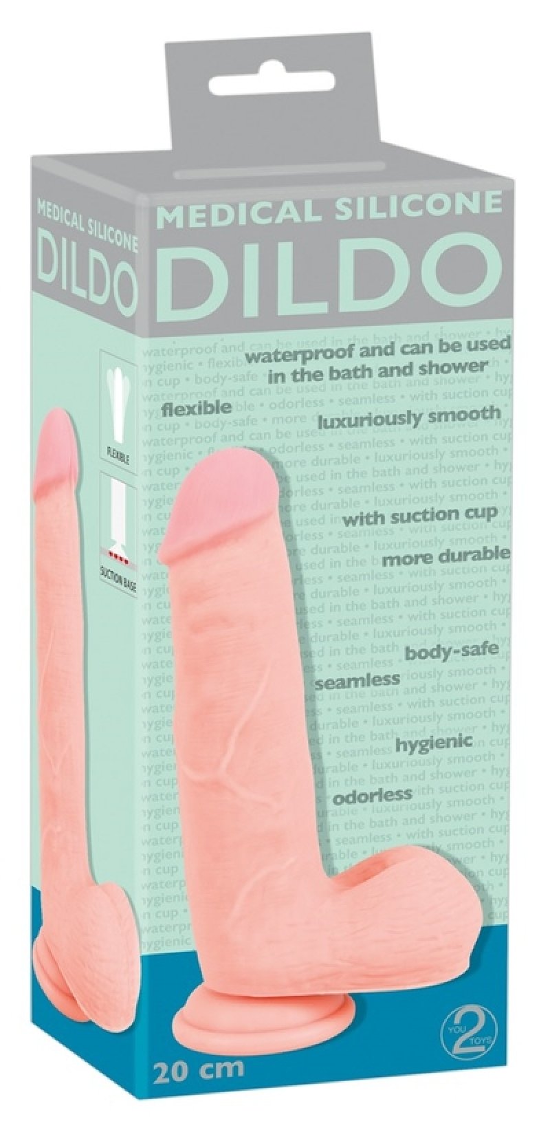Medical Silicone 8'' Dildo - Flesh