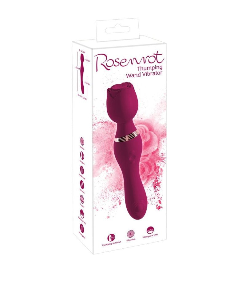 Rose Thumping Wand Vibrator