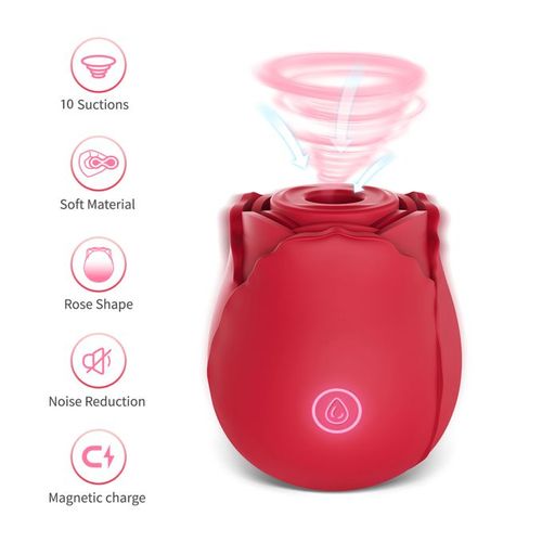 Clitoral Rose Massager with Intense Suction
