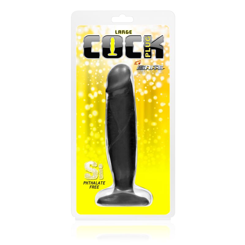 Cock Plug Large Black-Si-40351