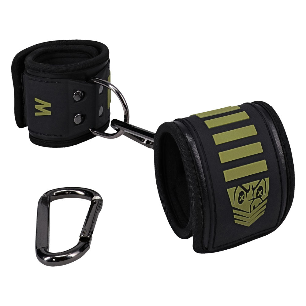 Fort Troff - Tactical Wrist Cuffs - Black/Green Restraints-1103-01-CD