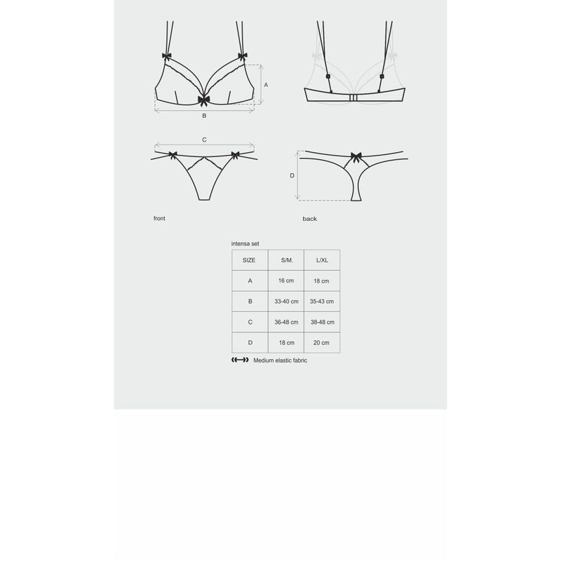 Intensa 2 Pc Set-6188_6195-BLACK-S/M