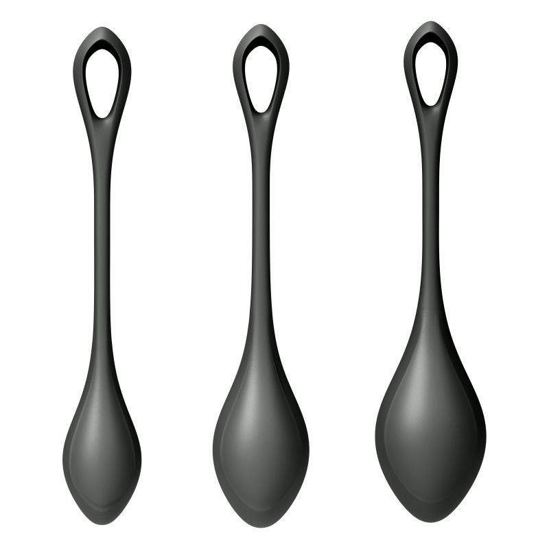Satisfyer Yoni Power Balls 2 Black 3 Pc Set-9043873