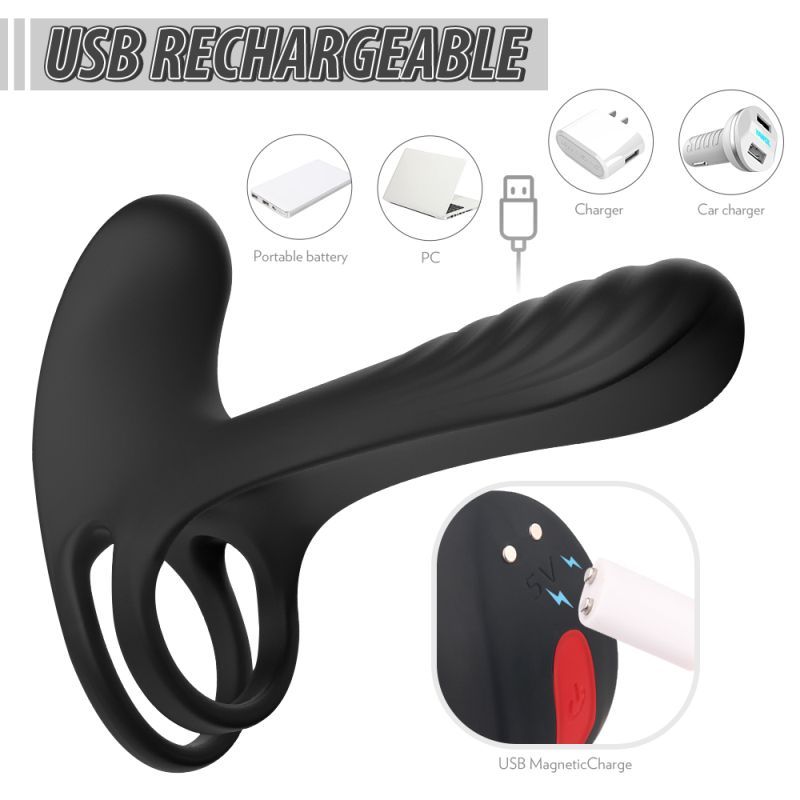 Frank Remote Control Vibrating Penis Shaft and Clit Stim Enhancer-S251-2