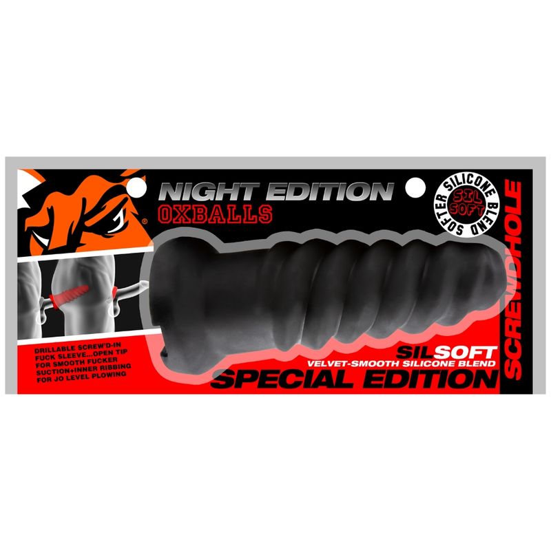 Screwdhole Screwd-In Open Tip Masturbator Night-OX-3021-NGT