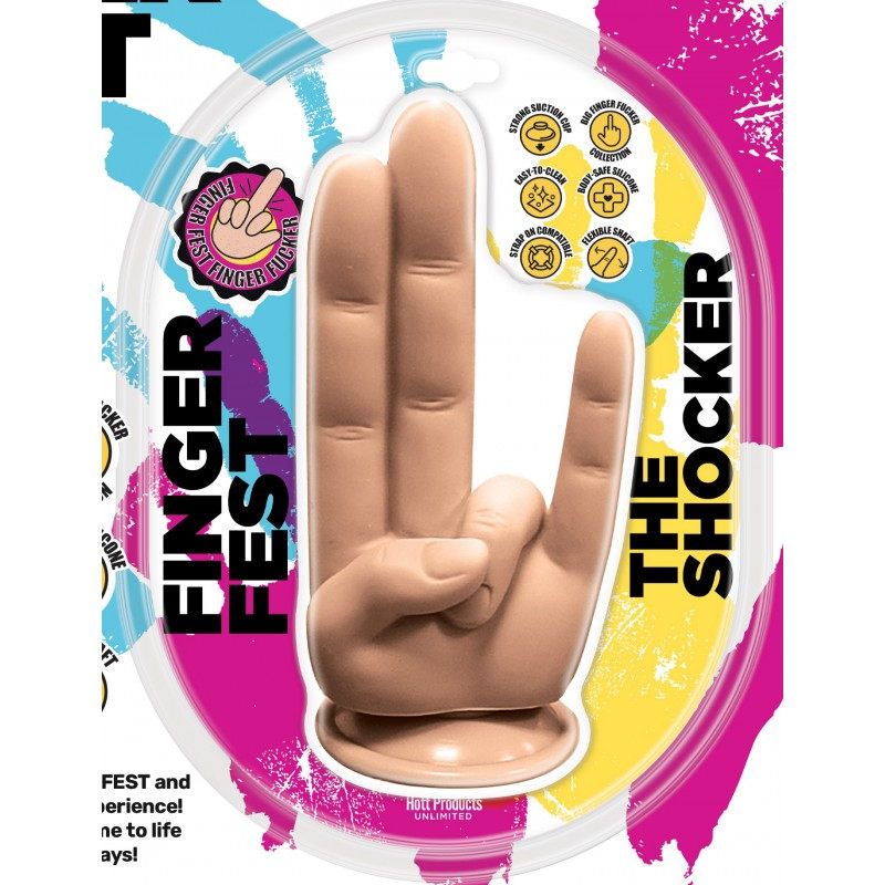 Finger Fest Dildo The Shocker Flesh-HP-3728