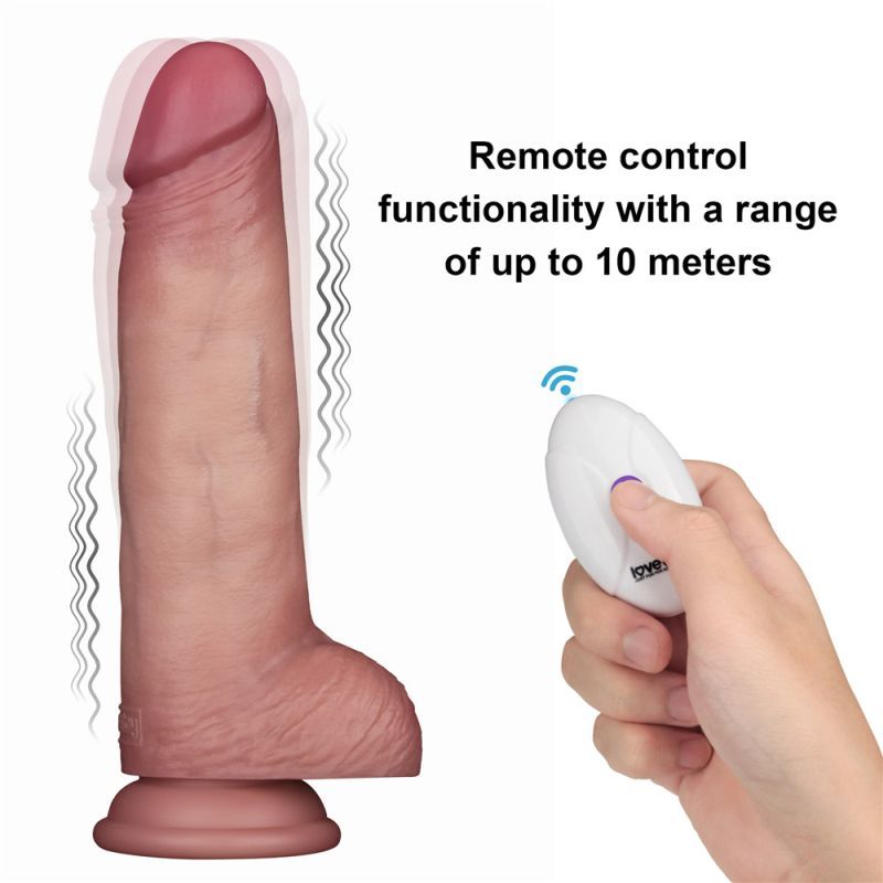 Vibrating Sliding Skin Pro II Silicone Dong 8.5-LV417112