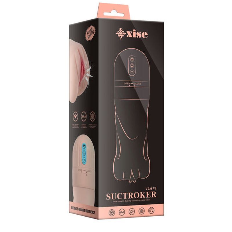 Suctroker Dual Hardness Vibrating Sucking Pussy-SQ-MA60120