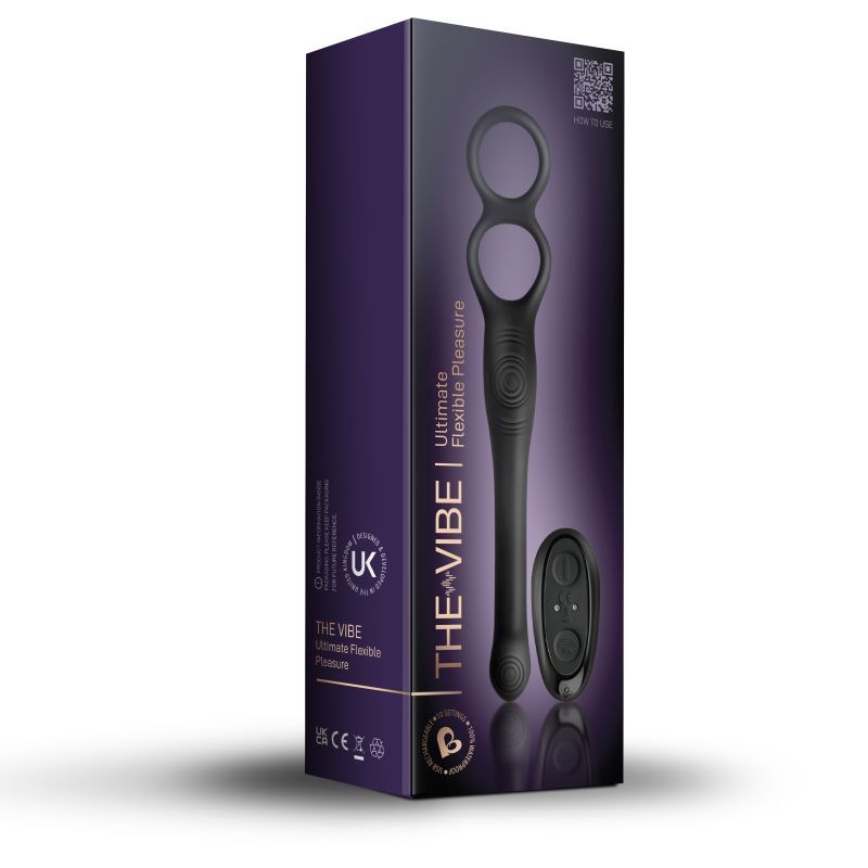 The Vibe 10 Speed Remote Mens Silicone Cock Ball and Anal Vibrator-10THVIBBK2-2