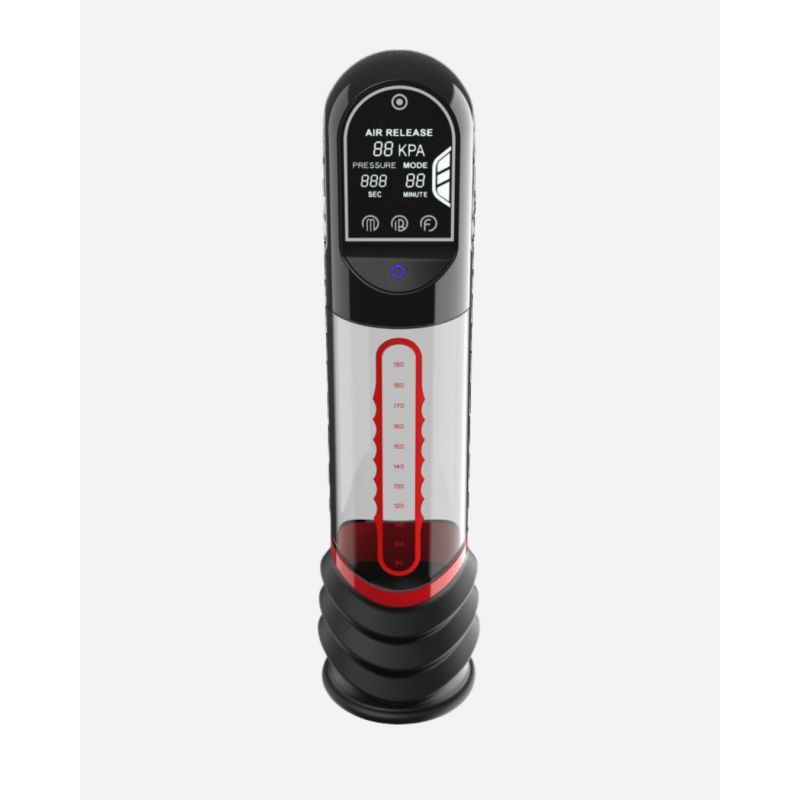 ISP90 Curve Infrared Automatic Penis Pump Red-PPP9990-RED