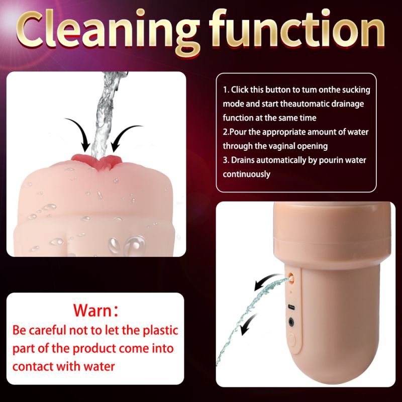 Suctroker Dual Density Vibrating Sucking Vaginal Masturbator V2-SQ-MA60122