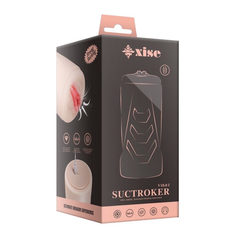 Suctroker Dual Density Vibrating Sucking Vaginal Masturbator V1-SQ-MA60144