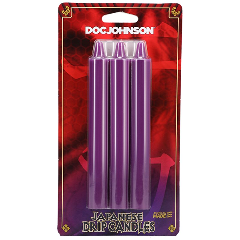 Japanese Drip Candles - 3 Pack Purple-2101-06-CD