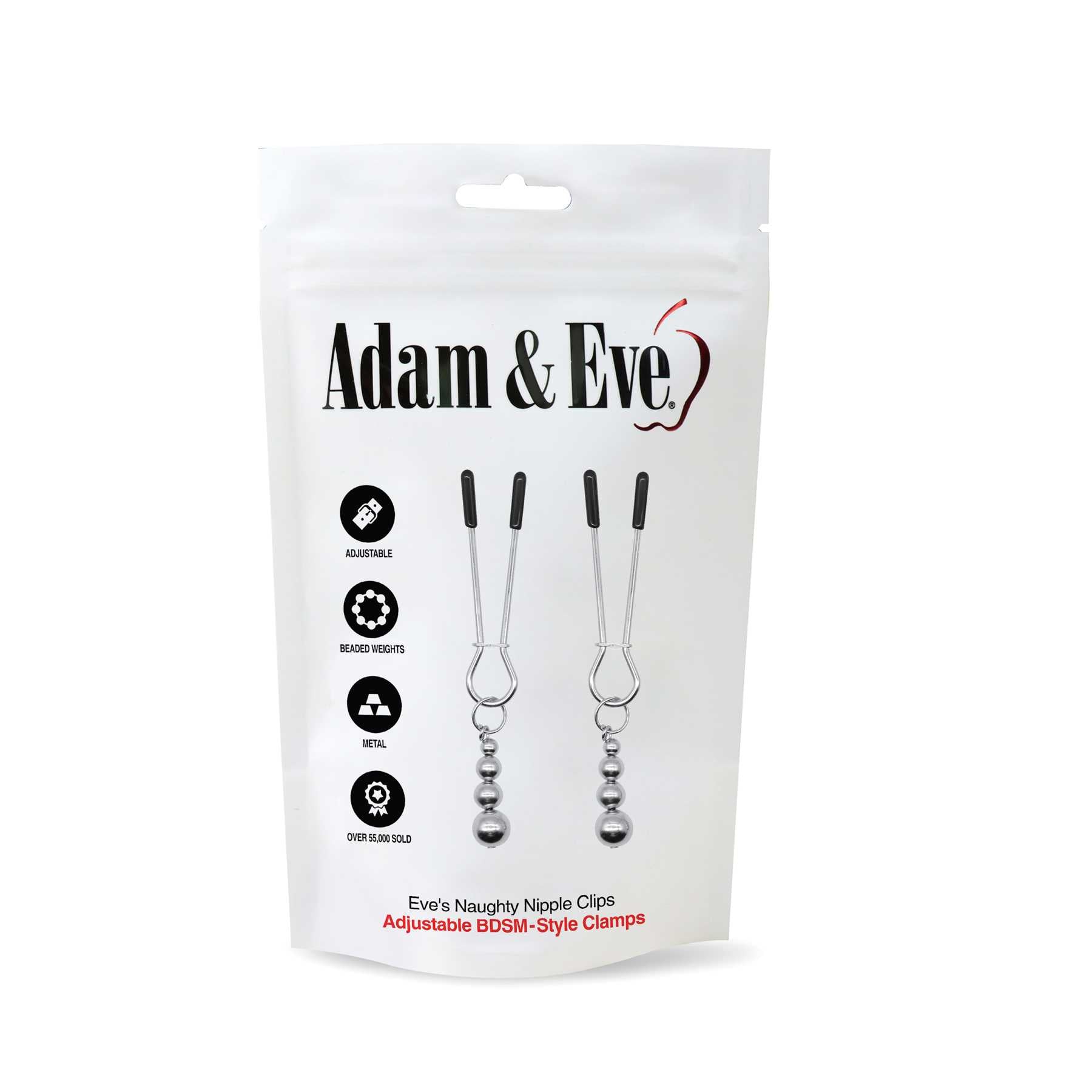 Adam & Eve Eves Naughty Nipple Clips - Set of 2