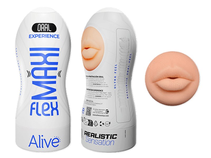 ALIVE Oral MAXI FLEX Flesh Masturbator size L
