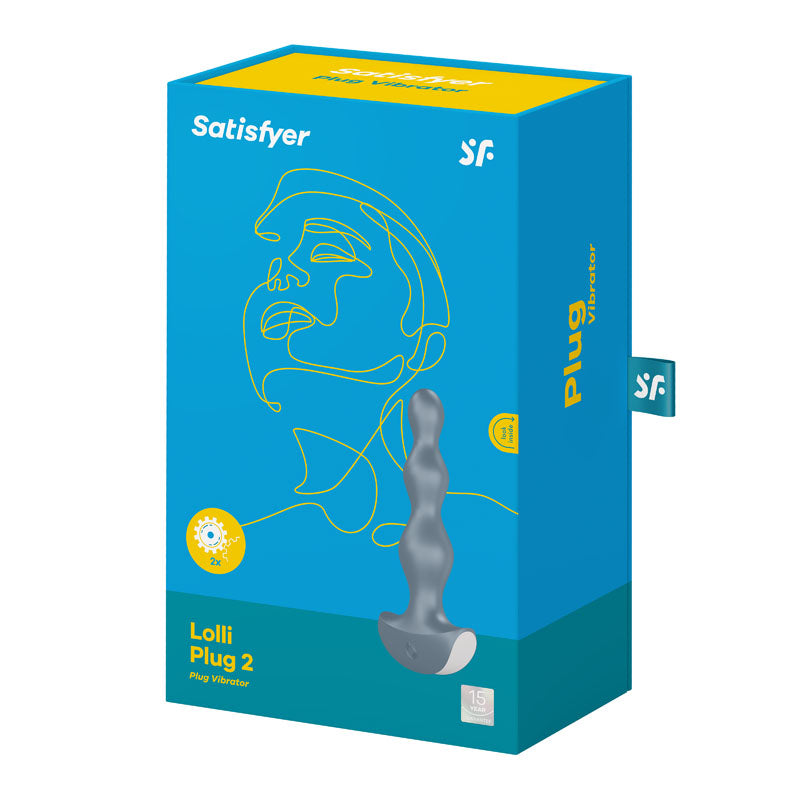 Satisfyer Lolli-Plug 2 - Gray Vibrating Anal Beads - 4003269