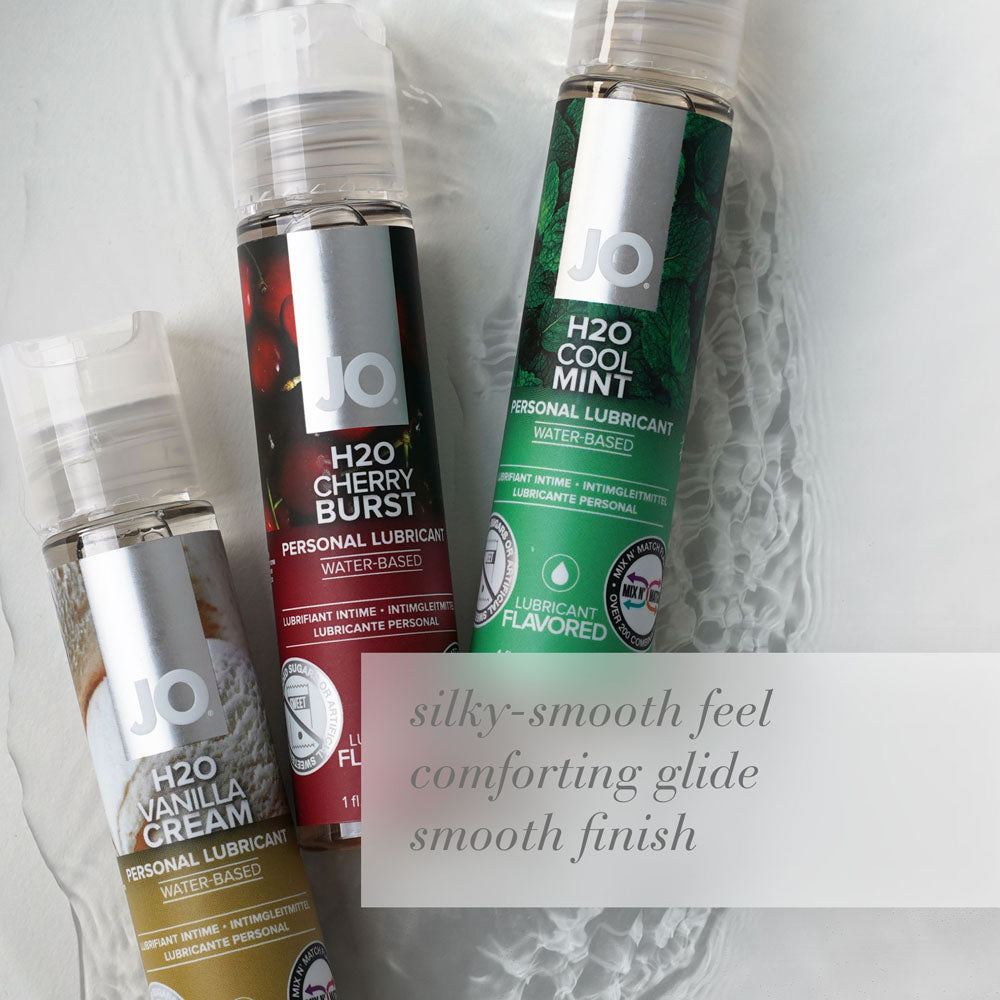 JO H2O Cherry Burst Lube - 120 mL - Cherry Flavoured Water Based Lubricant - 120 ml Bottle-40116