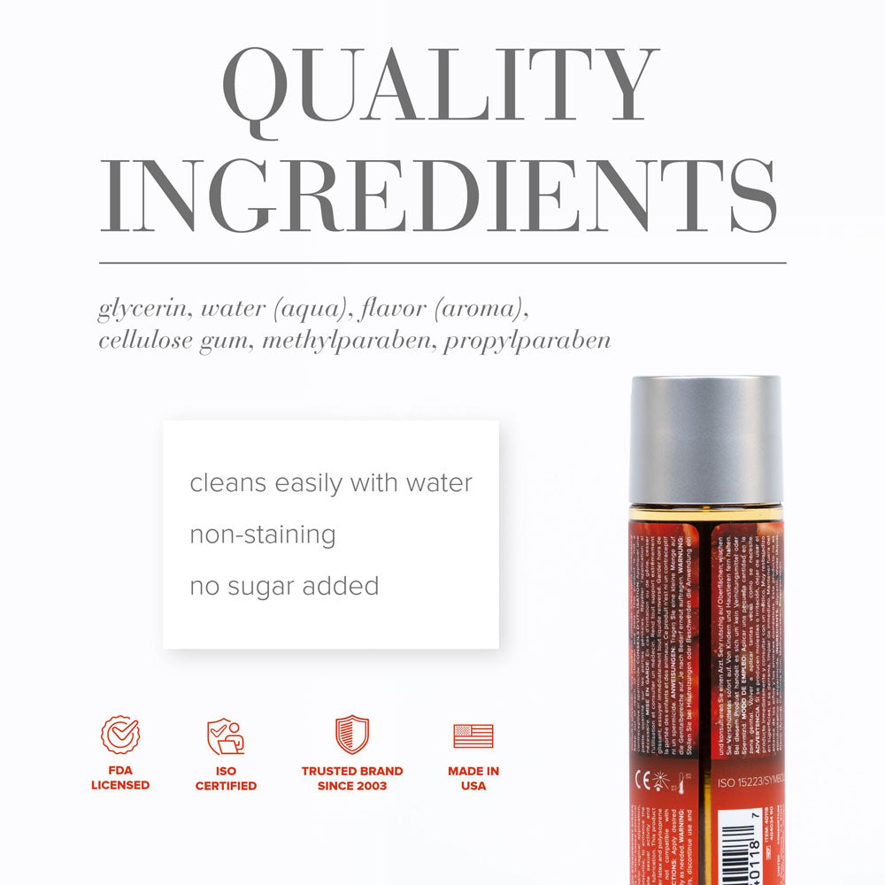 JO H2O Strawberry Kisses Lube - 120 mL - Strawberry Flavoured Water Based Lubricant - 120 ml Bottle-40118