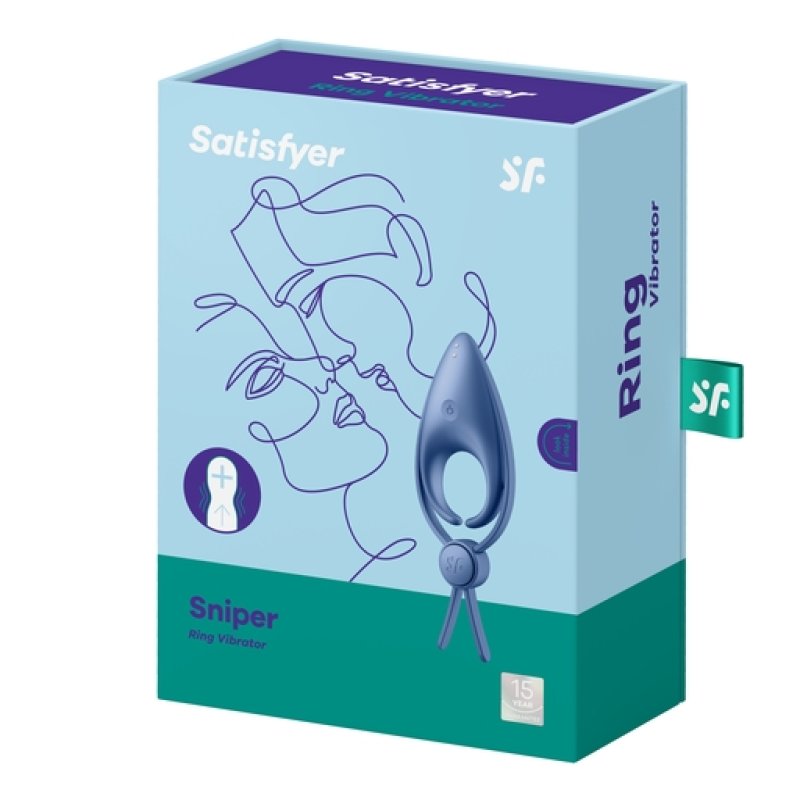 Satisfyer Sniper Cock Ring Blue-4018393