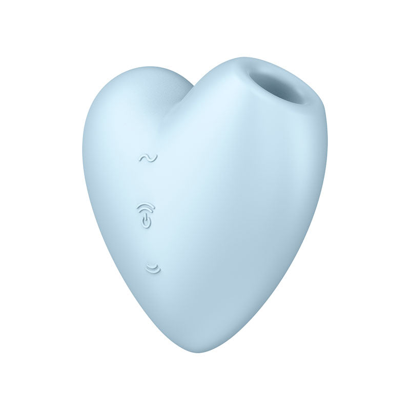 Satisfyer Cutie Heart - Blue - Blue USB Rechargeable Air Pulsation Stimulator with Vibration - 4037271