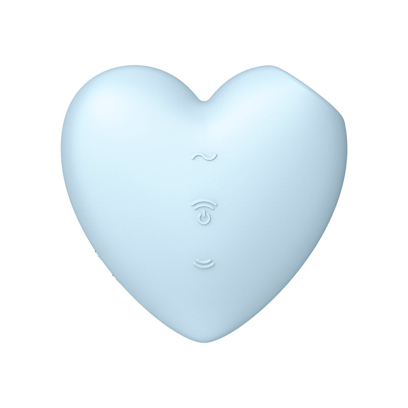 Satisfyer Cutie Heart - Blue - Blue USB Rechargeable Air Pulsation Stimulator with Vibration - 4037271