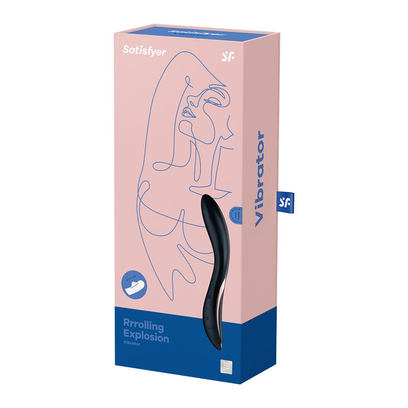 Satisfyer Rrrolling Explosion - Black USB Rechargeable Vibrator - 4044019