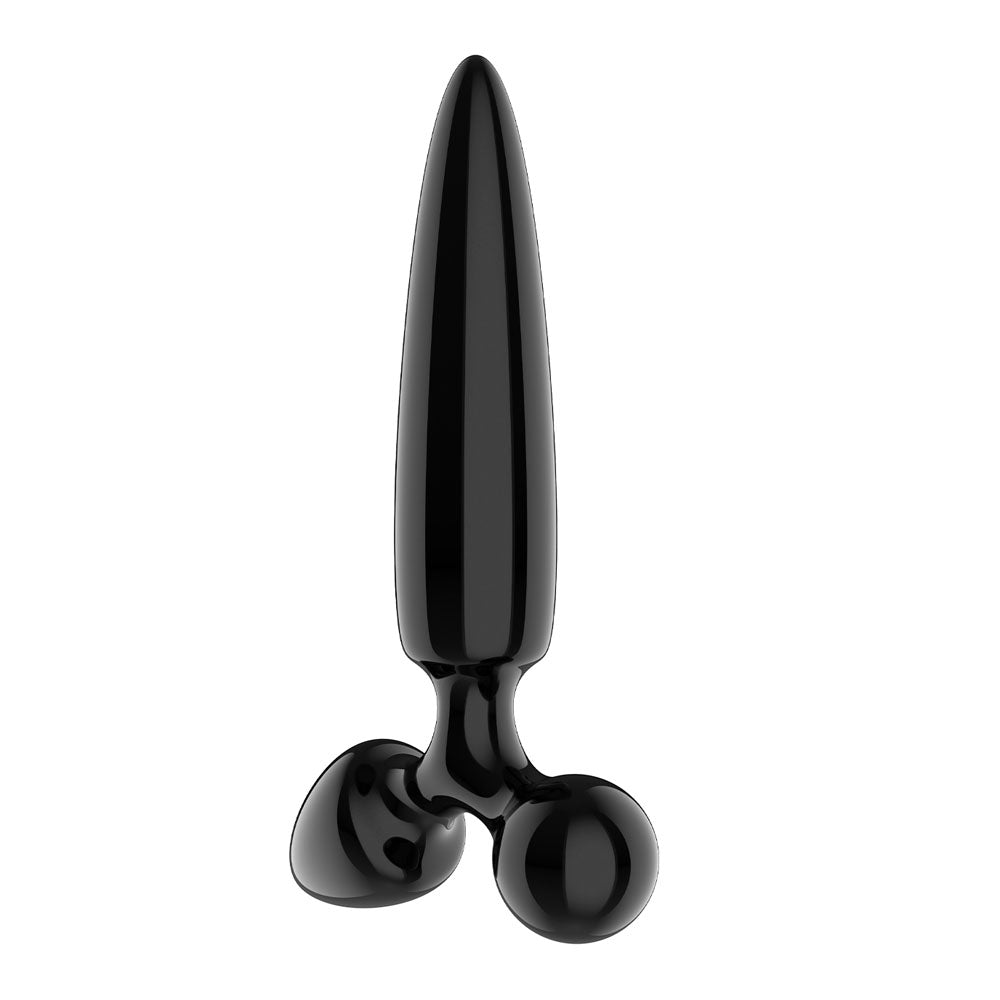 Satisfyer Triple Crystal 1 - Black - Black Glass 3-in-1 Butt Plug-4045948