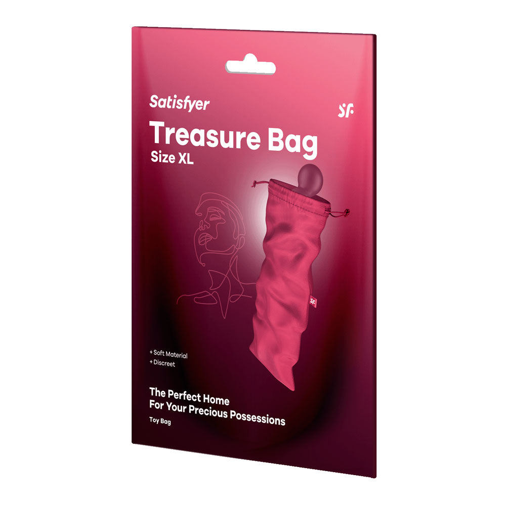 Satisfyer Treasure Bag XLarge - Pink - Pink XL Toy Storage Bag - 4059983