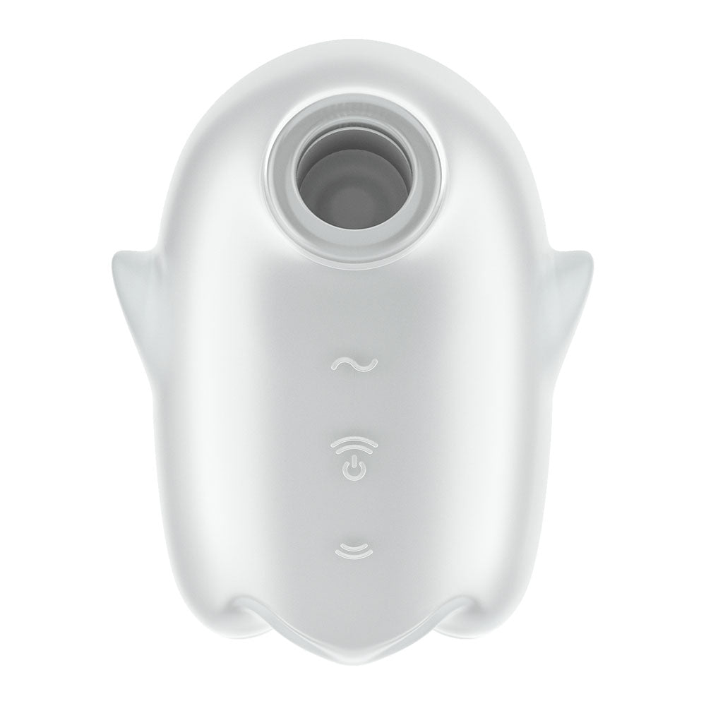 Satisfyer Glowing Ghost - White - Glow in Dark White USB Rechargeable Air Pulse Stimulator - 4060057