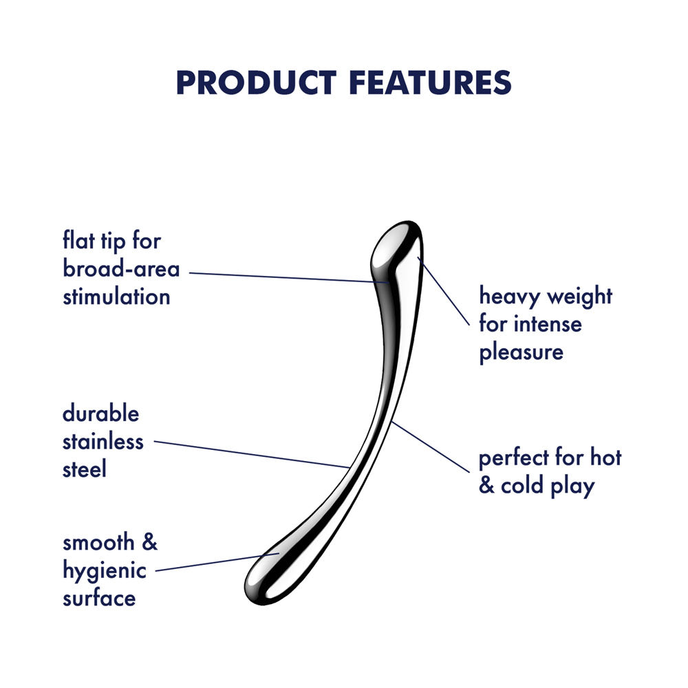 Satisfyer Cosmic Crest 1 - Chrome Steel 24 cm Dildo-4066967