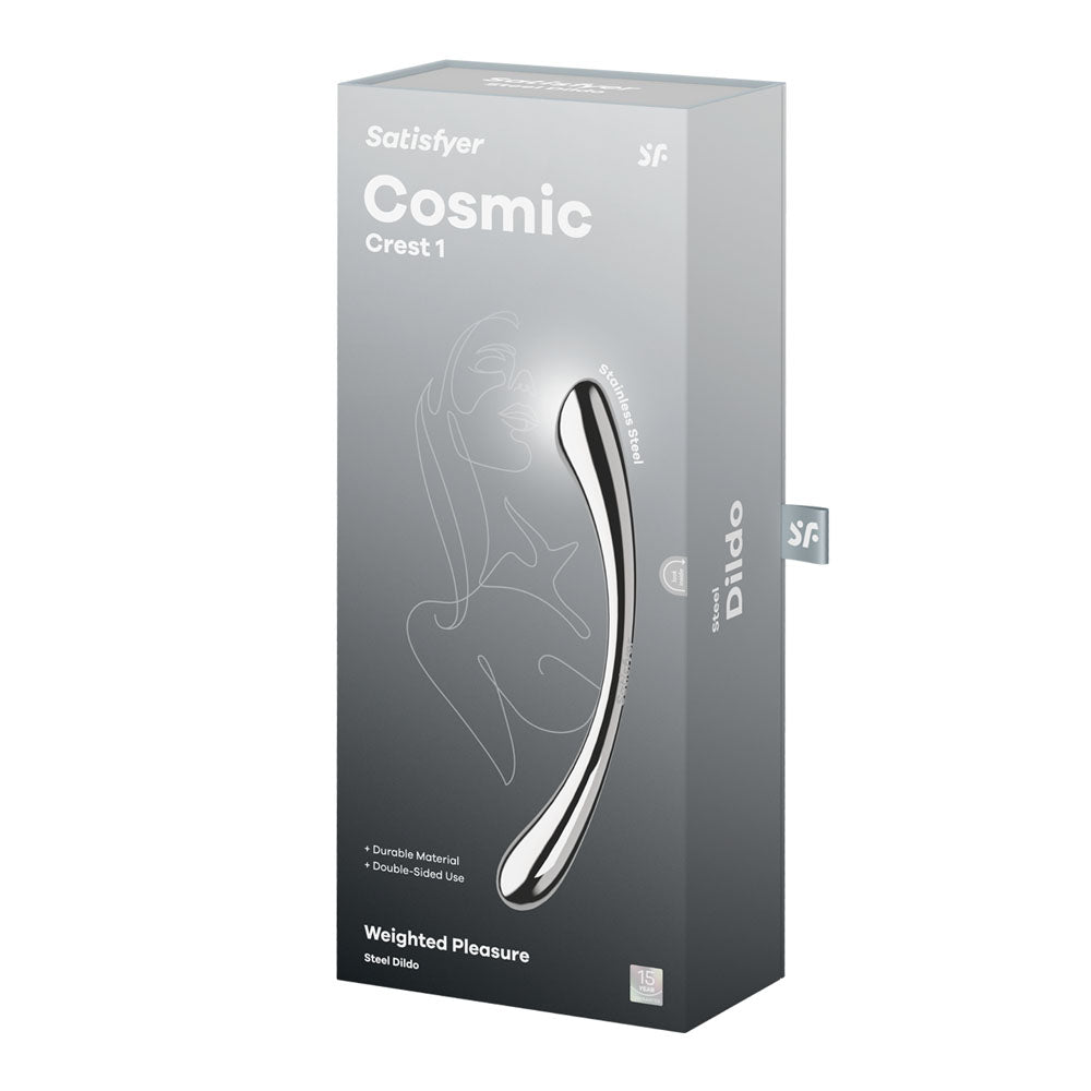 Satisfyer Cosmic Crest 1 - Chrome Steel 24 cm Dildo-4066967