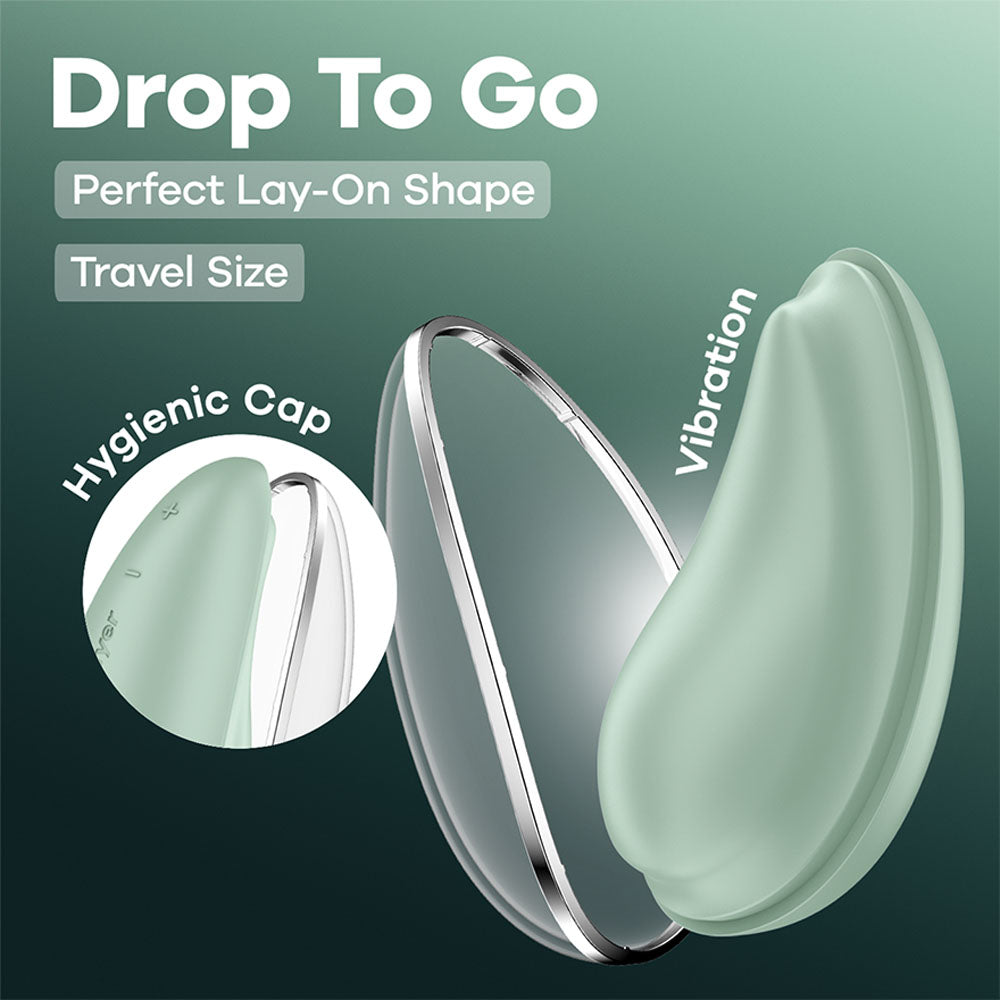 Satisfyer Drop To Go - Mint - Mint Green USB Rechargeable Clitoral Stimulator-4082042
