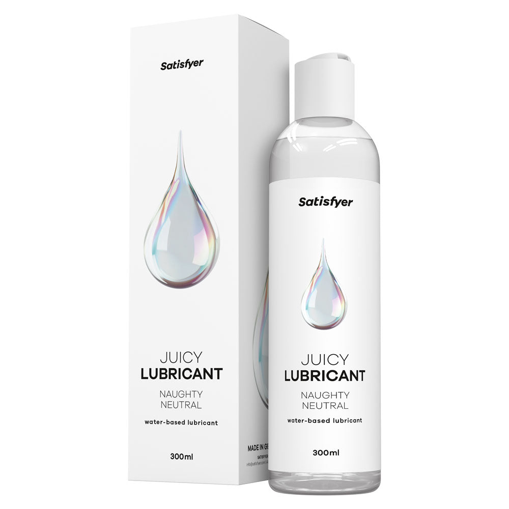 Satisfyer Juicy Lubricant 300 ml Naughty Neutral - Unscented Water Based Lubricant - 300 ml Bottle-4082837