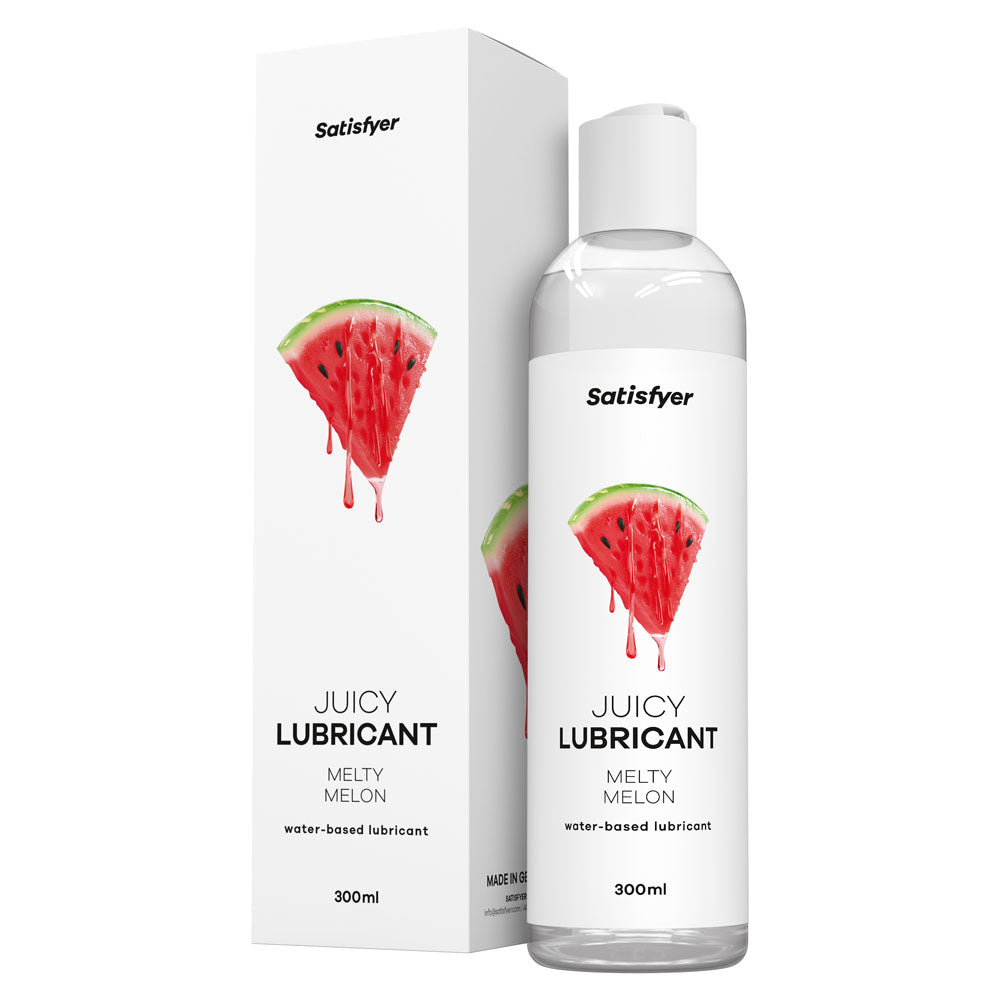 Satisfyer Juicy Lubricant 300 ml Melty Melon - Watermelon Scented Water Based Lubricant - 300 ml Bottle-4082912
