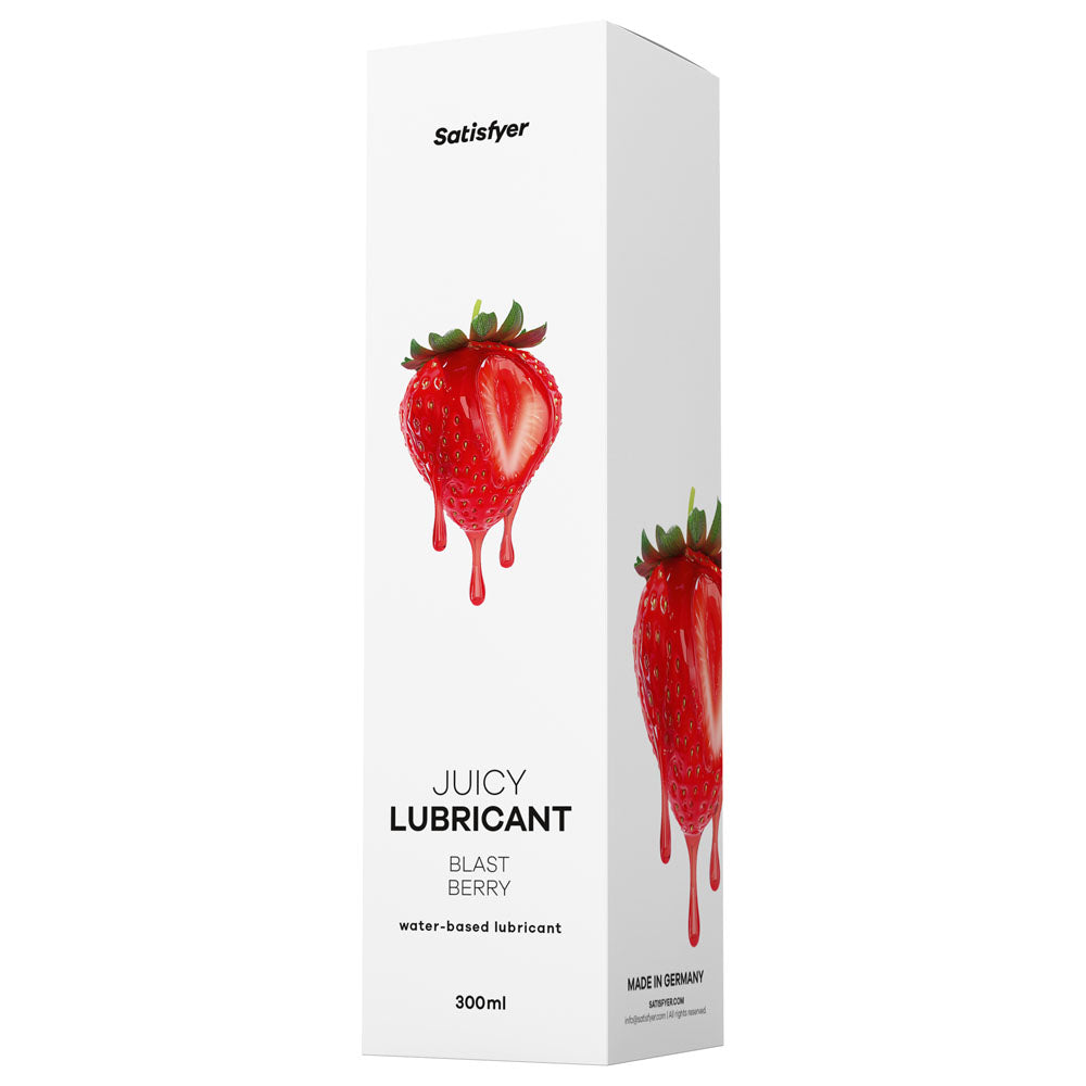 Satisfyer Juicy Lubricant 300 ml Blast Berry - Strawberry Scented Water Based Lubricant - 300 ml Bottle-4082929