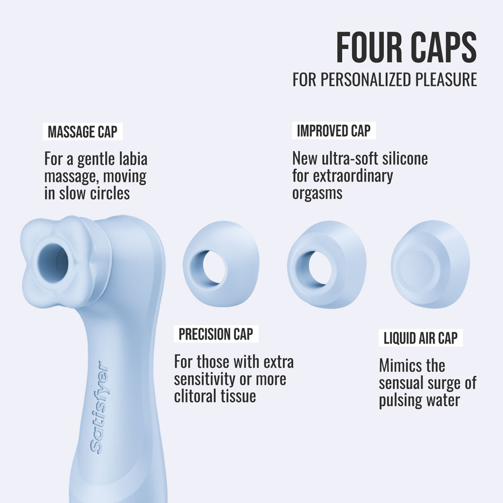 Satisfyer Pro 2 Generation 4 - Serene Blue - Blue Touch-Free USB-C Rechargeable Clitoral Stimulator with App Control - 4095400