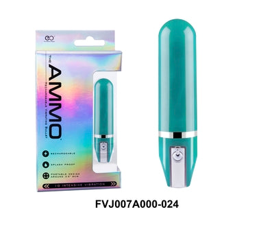 The Ammo 3.5" Glossy Rechargeable Vibrator Blue
