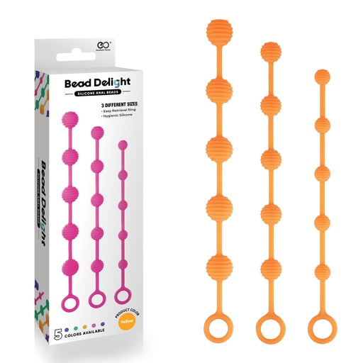 BEAD DELIGHT SILICONE ANAL BEAD KIT- ORANGE-631849