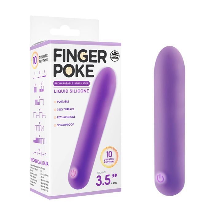 FINGER POKE 3.5" MINI VIBRATOR PURPLE