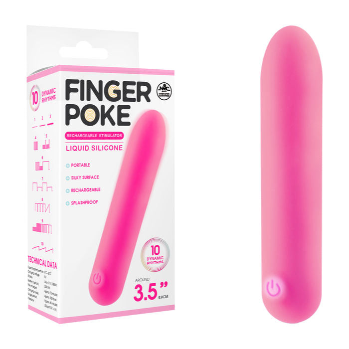 FINGER POKE 3.5" MINI VIBRATOR PINK