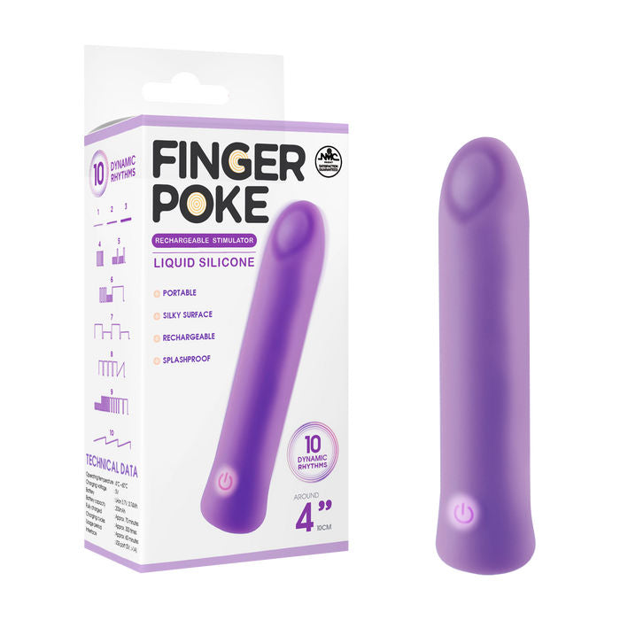 FINGER POKE 4" MINI VIBRATOR PURPLE