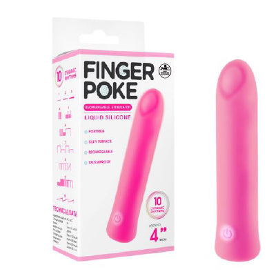 FINGER POKE 4" MINI VIBRATOR PINK