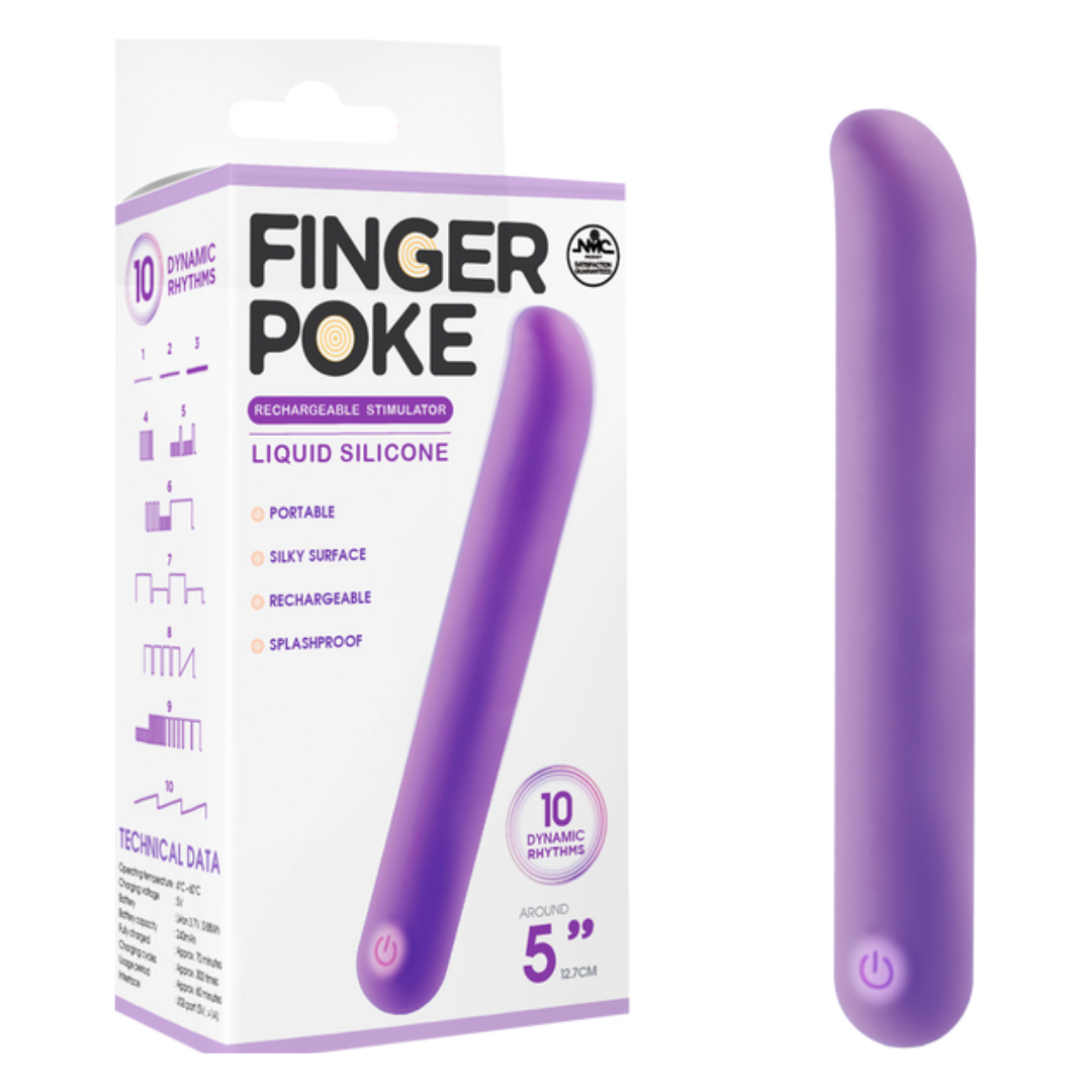 FINGER POKE 5" MINI VIBRATOR PURPLE