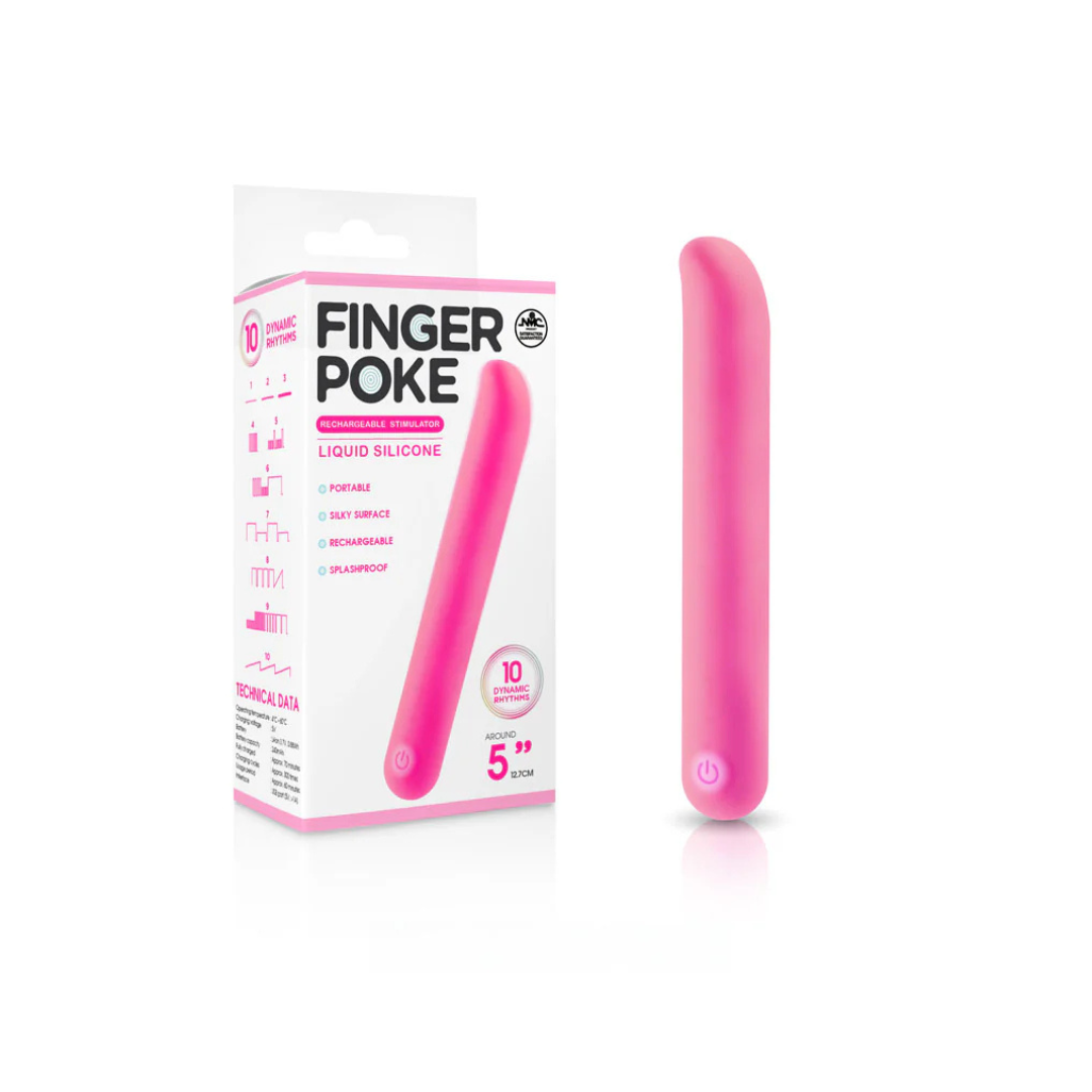 FINGER POKE 5" MINI VIBRATOR PINK