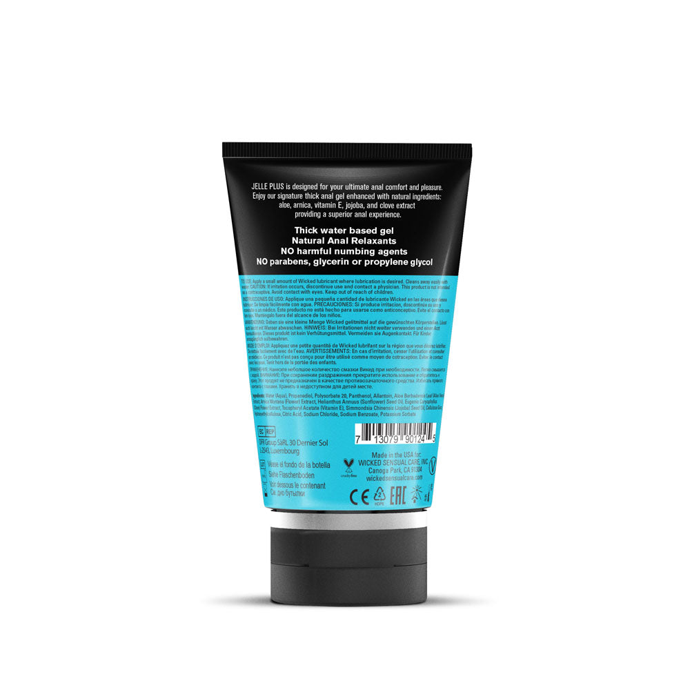 Wicked Jelle Plus - Relaxing Water Based Anal Lubricant - 120 ml Bottle-90124