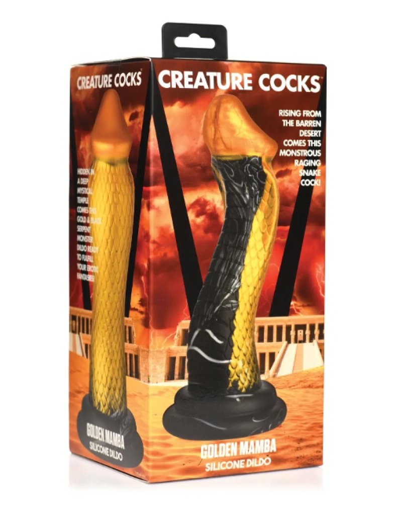 Creature Cocks Golden Mamba Silicone Dildo-AH288