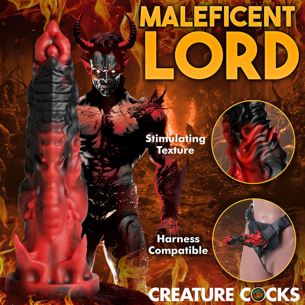 Creature Cocks Mephisto - Red/Black 18.5 cm Fantasy Dildo - AH377