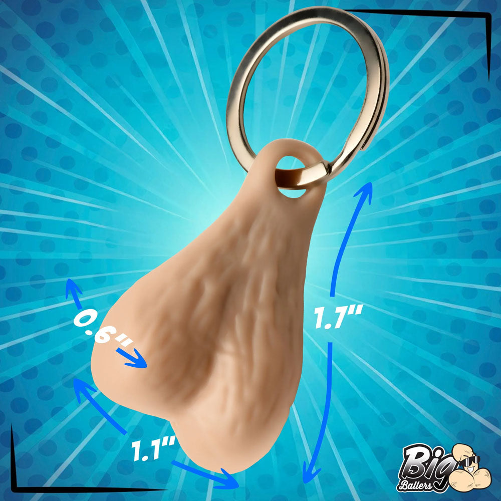 Big Ballers Nuts Keychain - Light - Novelty Keychain-AH615-LIGHT