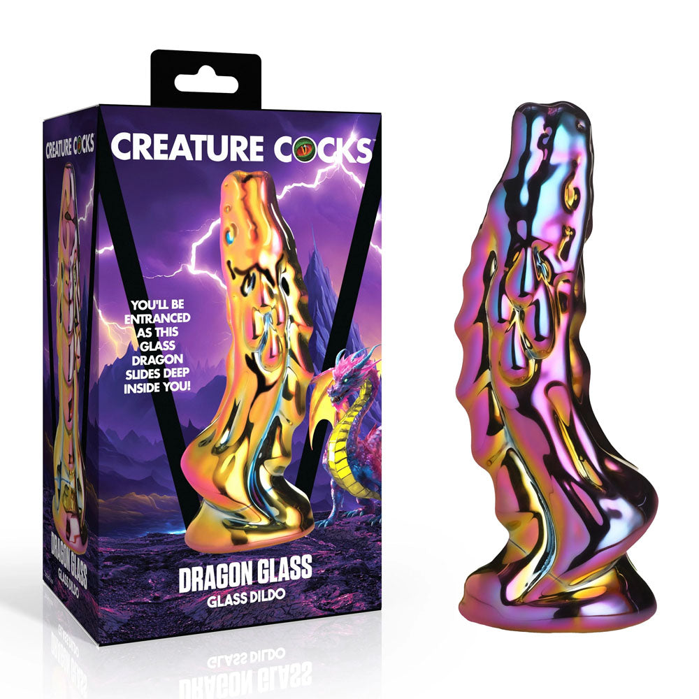 Creature Cocks Dragon Glass - Coloured 15.7 cm Glass Fantasy Dildo-AH628