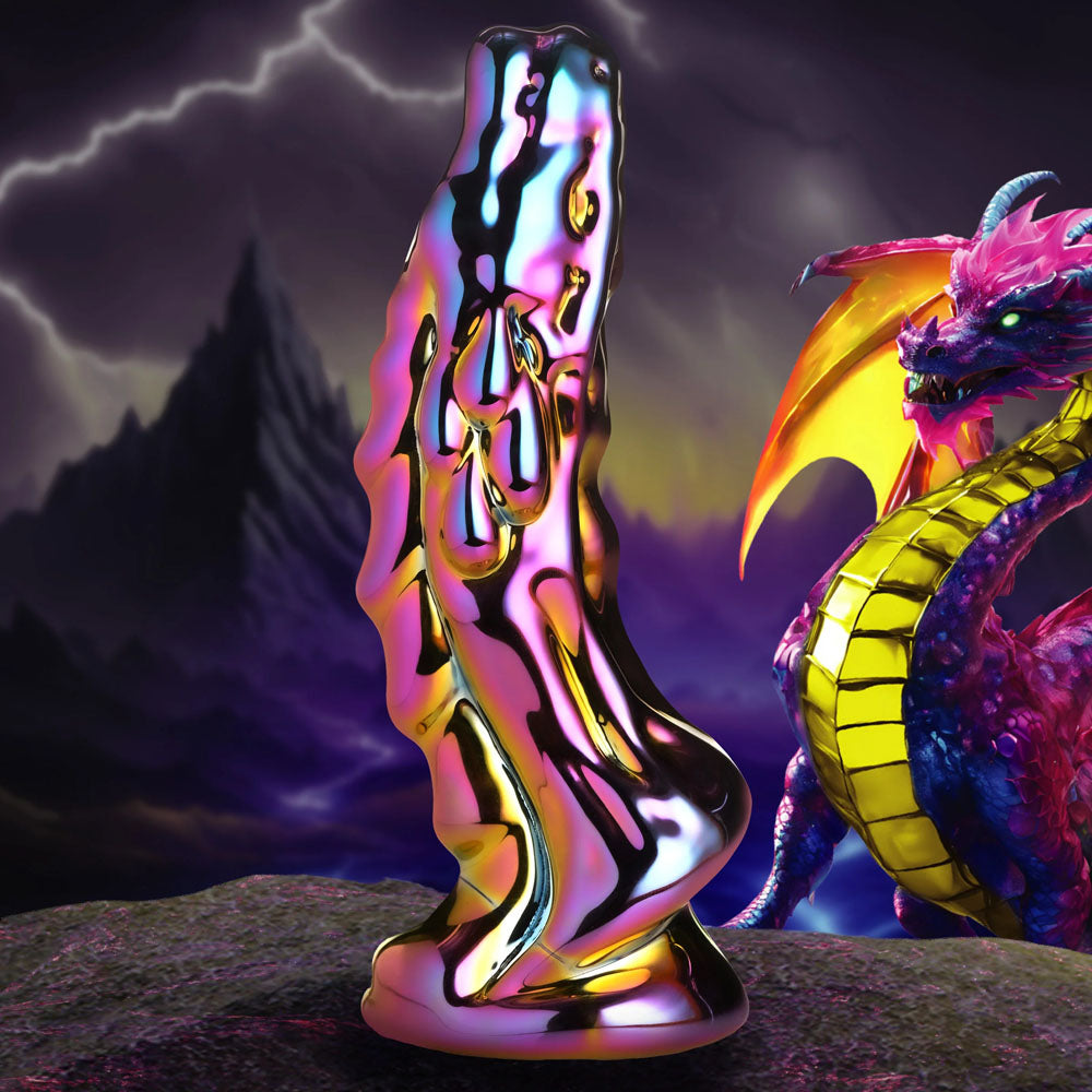 Creature Cocks Dragon Glass - Coloured 15.7 cm Glass Fantasy Dildo-AH628